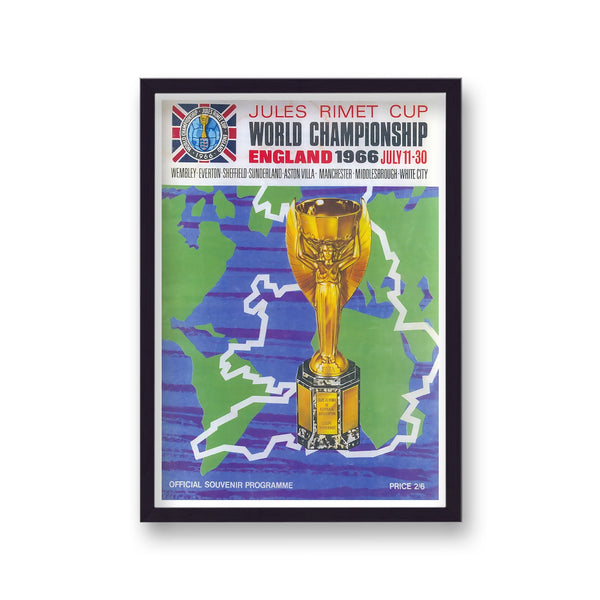 World Cup England 1966 Programme Vintage Poster