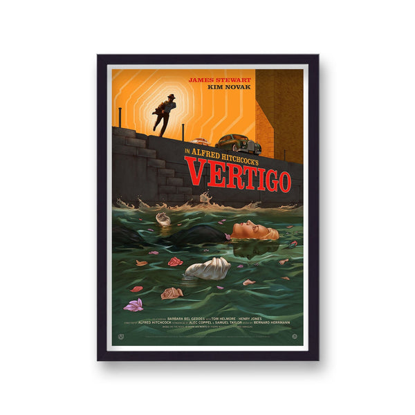 Alfred Hitchcock'S Vertigo V3 Reimagined Movie Poster