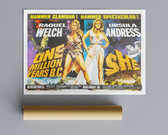Vintage Movie One Million Years Bc Double Bill No1