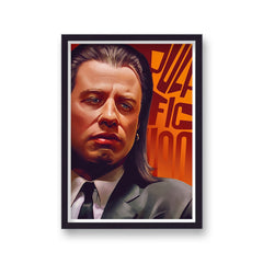 Pulp Fiction Vincent Vega Orange Lettering Alternativce Movie Poster