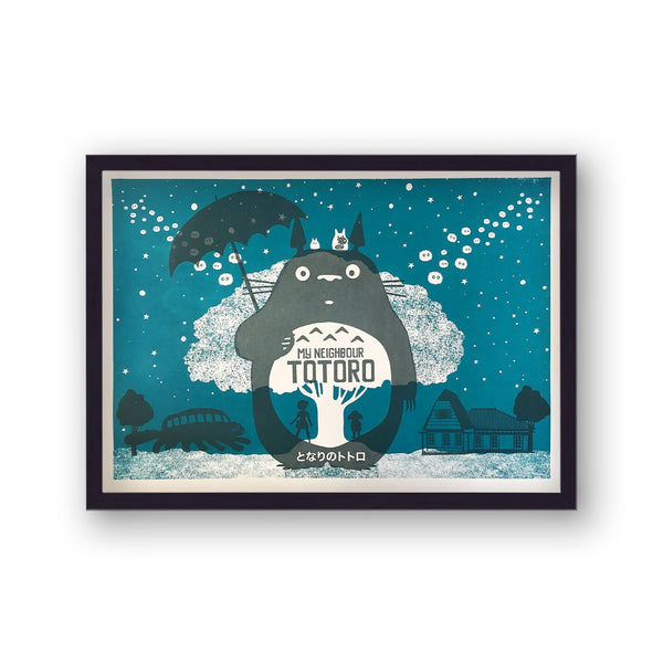 Totoro Screen Print Style Alternative Movie Poster