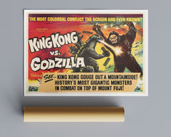 Vintage Movie Print King Kong Vs Godzilla