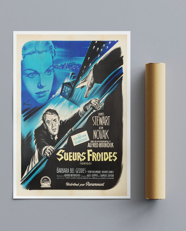 Vintage Movie Print Vertigo Sueurs Froides
