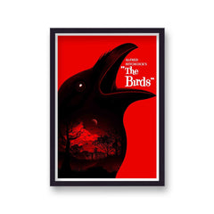 Hitchcock The Birds V6 Reworked Movie Poster