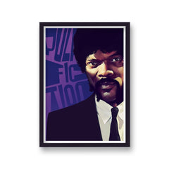 Pulp Fiction Jules Winfield Purple Lettering Alternativce Movie Poster