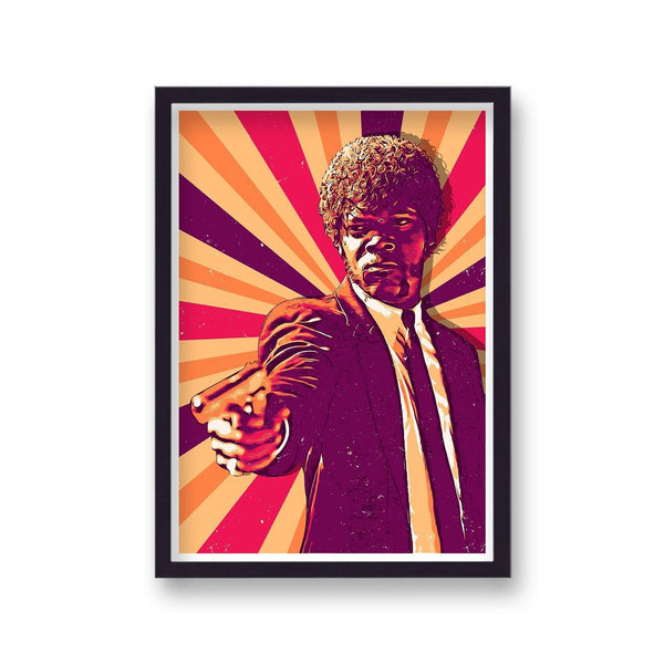 Pulp Fictoion Jules Winfield With Gun Sun Ray Alternative Movie Poster