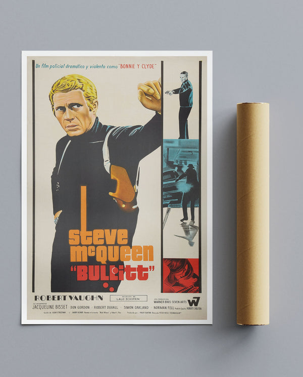 Vintage Movie Print Bullitt Spanish