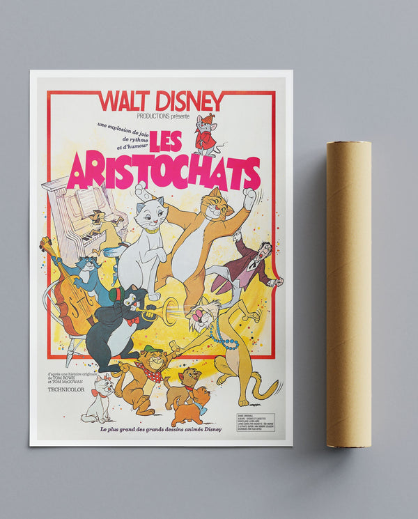 Vintage Movie Print French Les Aristochats
