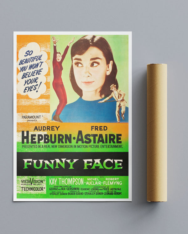 Vintage Movie Print Funny Face