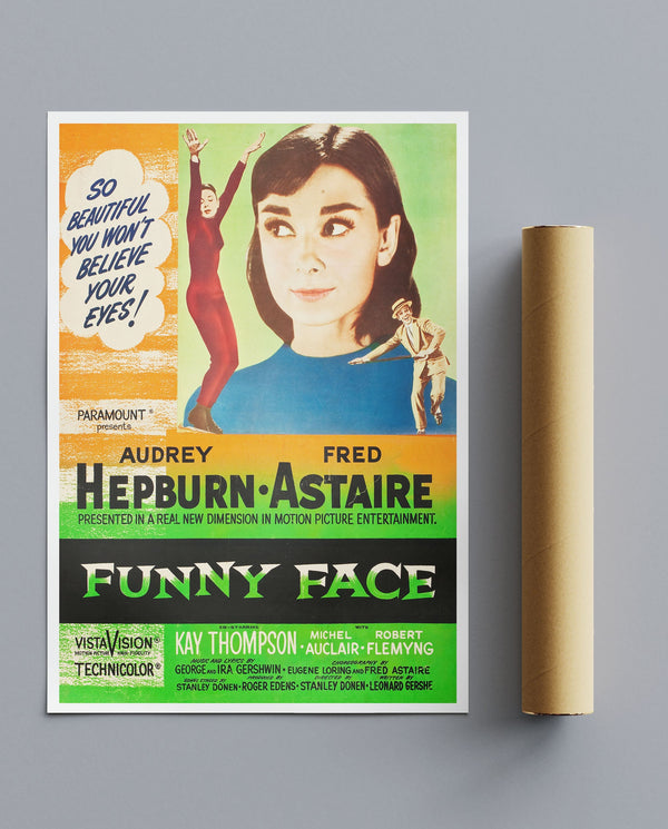 Vintage Movie Print Funny Face