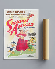 Vintage Movie Print Saludos Amigos Hello Friends No1