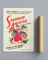 Vintage Movie Print Saludos Amigos Hello Friends No2