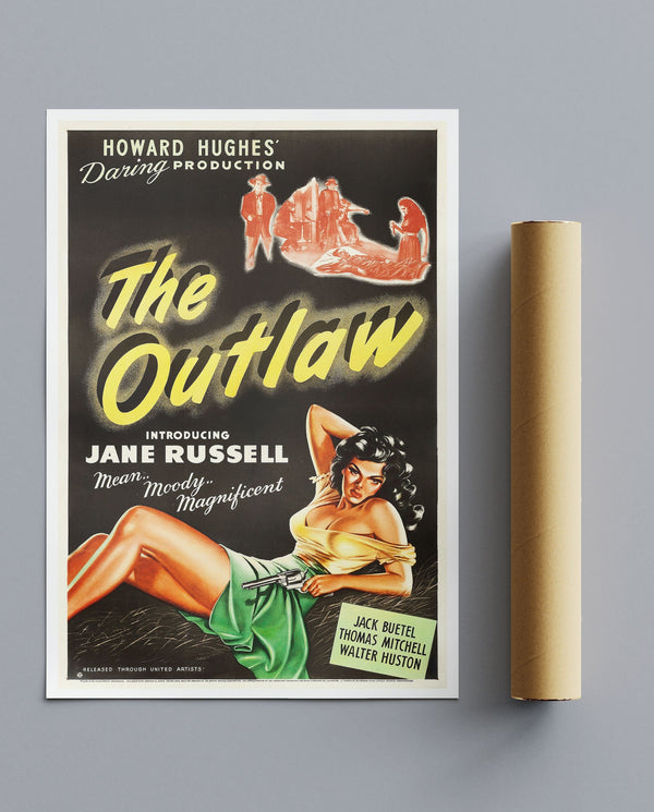 Vintage Movie Print The Outlaw Jane Russell